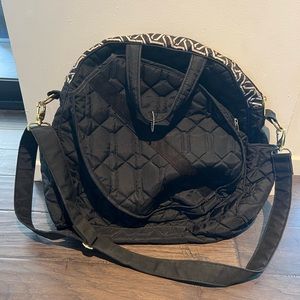 Cinda b black and white tennis bag